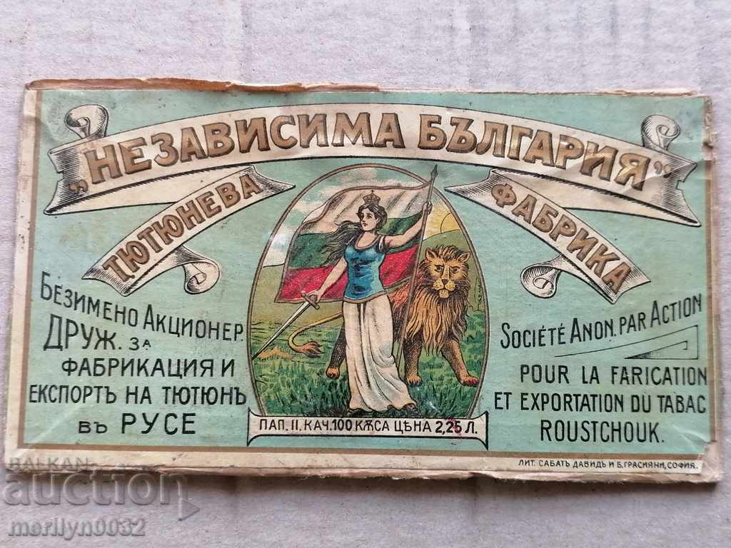 Etichetă Fabrica de tutun „Bulgaria independentă”