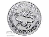 Dragon verde argintiu de 1 oz 2019