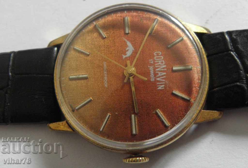 RARE MEN'S Wristwatch CORNAVIN-22 KARATA GOLD COVERED with price 99.99 BGN | € 51.12 RARE MEN'S Wristwatch CORNAVIN-22 KARATA GOLD COVERED with price 99.99 BGN | € 51.12