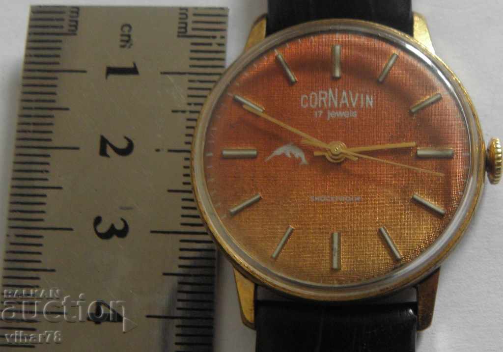 Auction RARE MEN'S Wristwatch CORNAVIN-22 KARATA GOLD COVERED Auction RARE MEN'S Wristwatch CORNAVIN-22 KARATA GOLD COVERED
