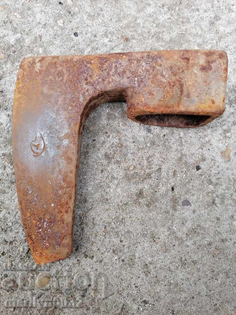 Old ax with marker chopper ax without sap