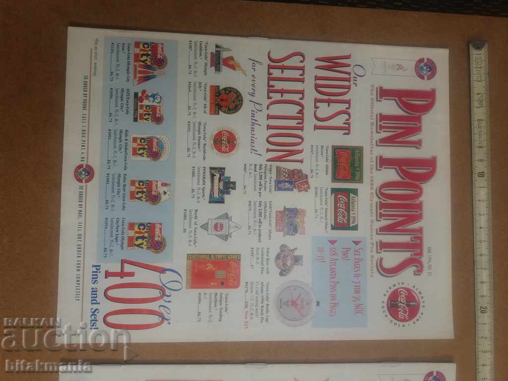 Magazines badges Olympics 1996 - read the auction carefully with price 18.99 BGN | € 9.71