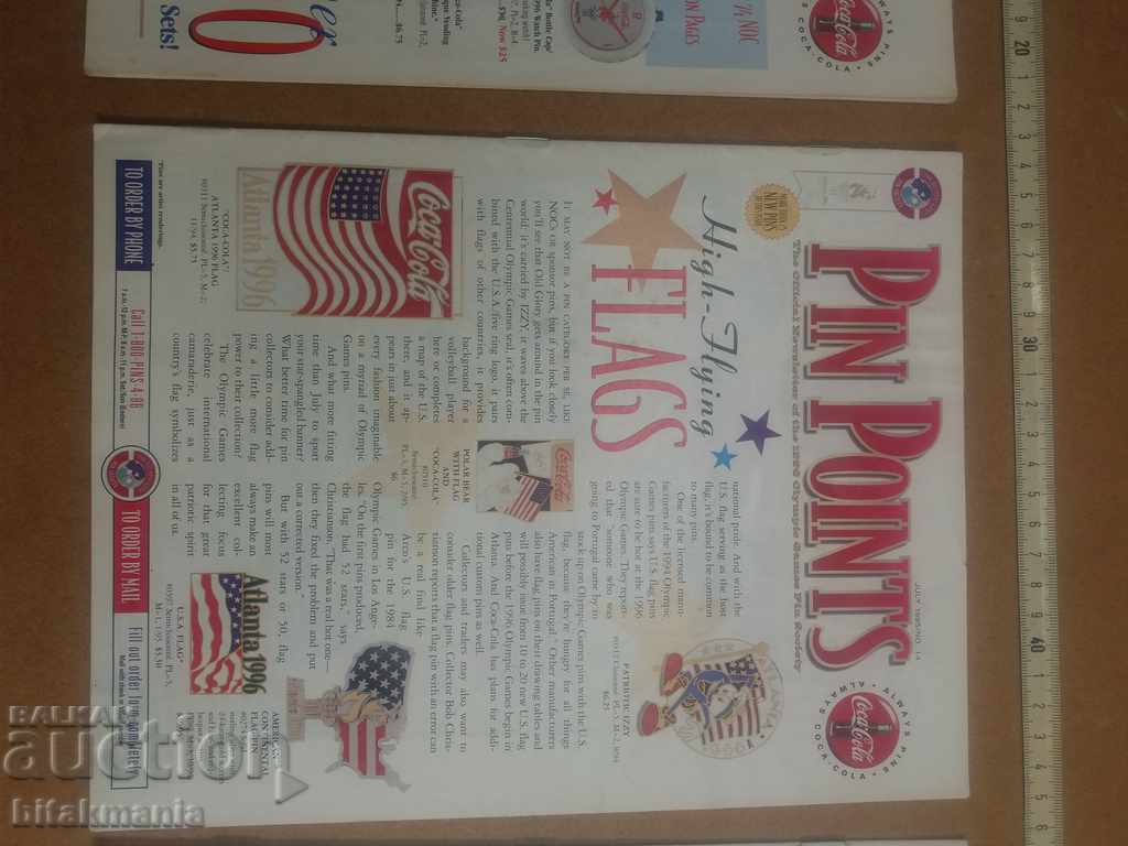 Auction  Magazines badges Olympics 1996 - read the auction carefully