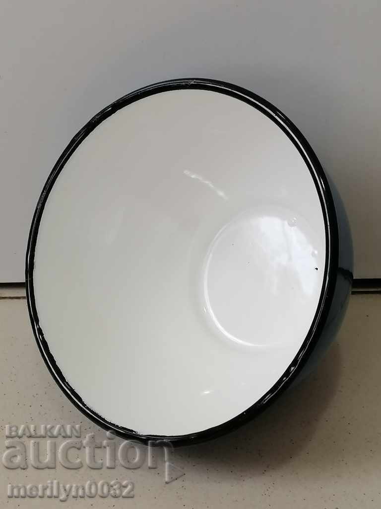 Enameled bowl Ygoslavia dish with enamel, basin, basin - 5 Enameled bowl Ygoslavia dish with enamel, basin, basin - 5