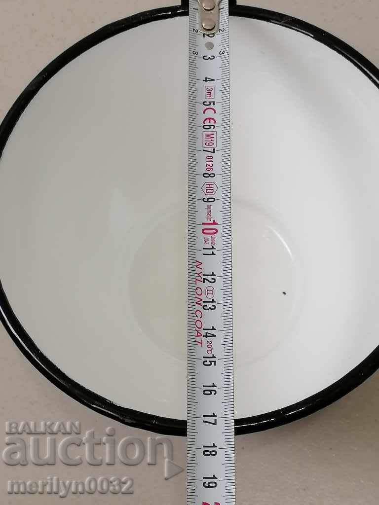 Enameled bowl Ygoslavia dish with enamel, basin, basin - 6 Enameled bowl Ygoslavia dish with enamel, basin, basin - 6