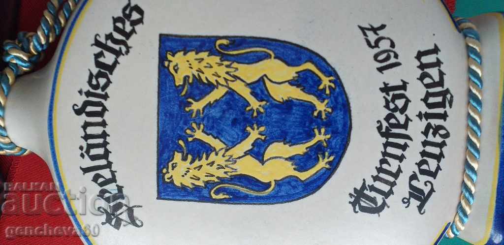 Bol din porțelan pictat, marcaj stema - 6