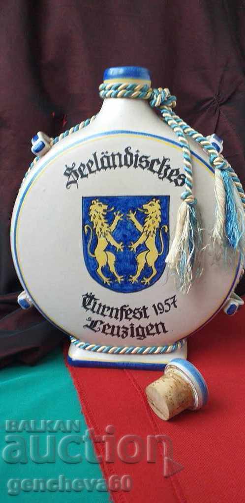 Bol din porțelan pictat, marcaj stema - 7