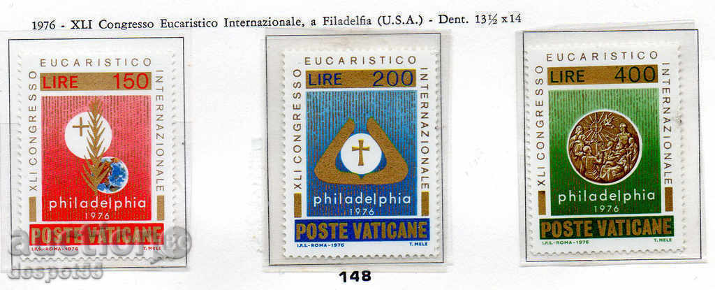 1976. The Vatican. Catholic Congress, Philadelphia.