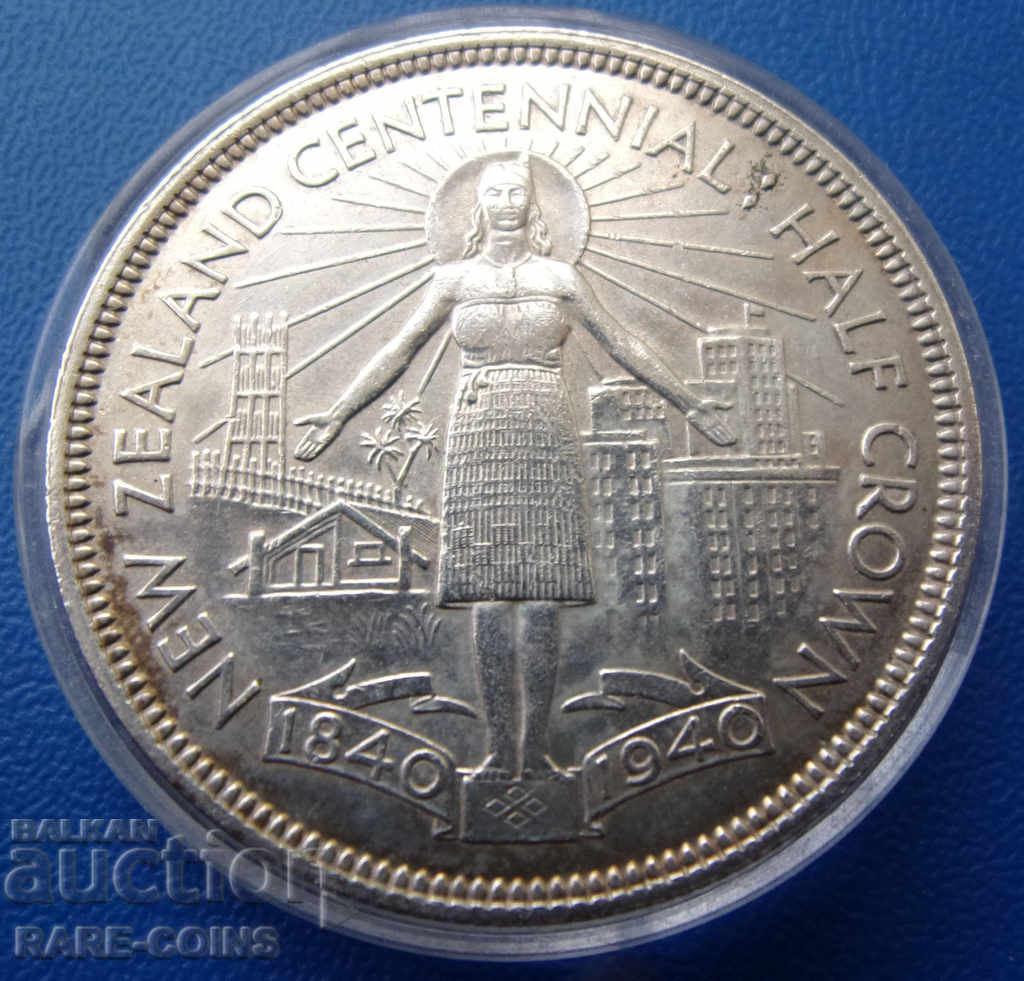 Noua Zeelandă ½ Crown 1940 Rare Original