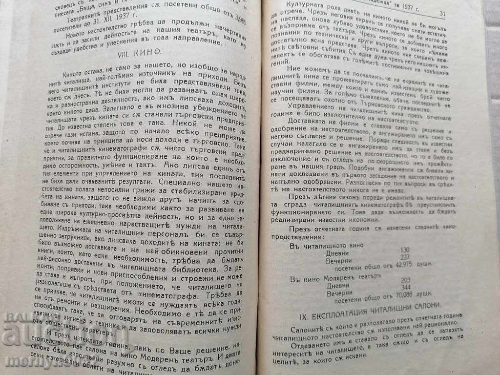 Document Report of Chitalishte Nadezhda for 1937 V. Tarnovo - 6 Document Report of Chitalishte Nadezhda for 1937 V. Tarnovo - 6