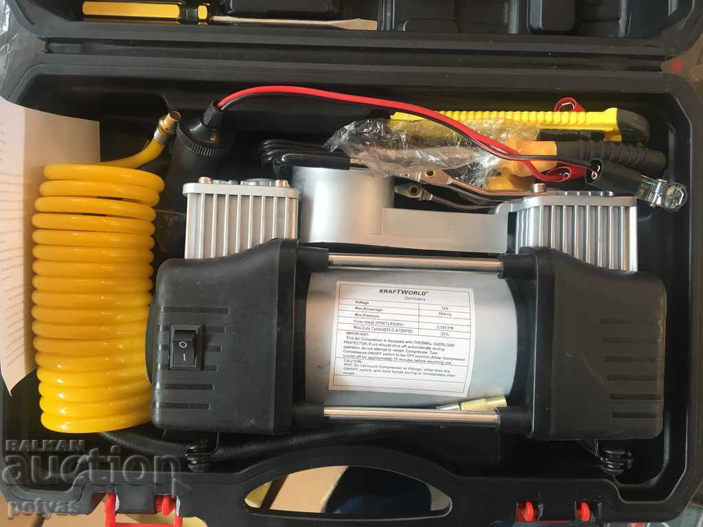 Compresor puternic cu două cilindri cu preț 62.50 BGN | € 31.96 Compresor puternic cu două cilindri cu preț 62.50 BGN | € 31.96