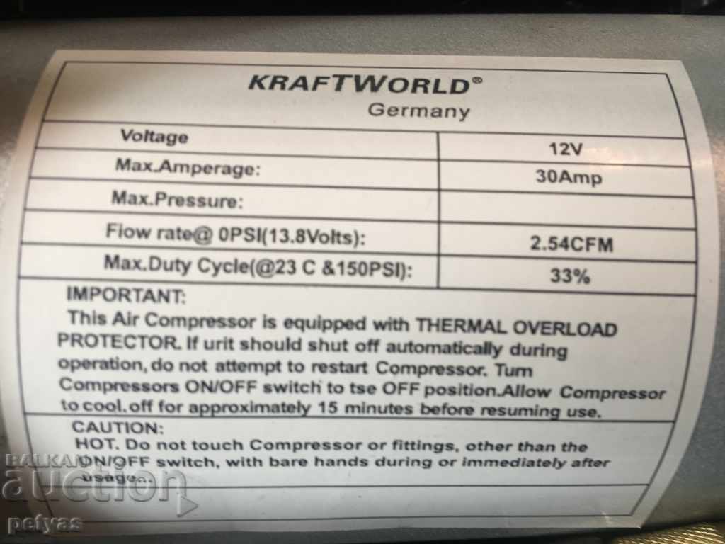 Licitație Compresor puternic cu două cilindri Licitație Compresor puternic cu două cilindri