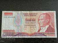 Bancnota - Turcia - 20.000 lire | 1970