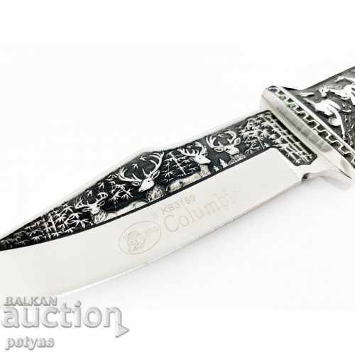 Licitație Cuțit de vânătoare incrustat Columbia KB3189-130x270mm Licitație Cuțit de vânătoare incrustat Columbia KB3189-130x270mm