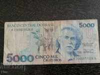 Banknote - Brazil - 5000 cruzeiro 1990