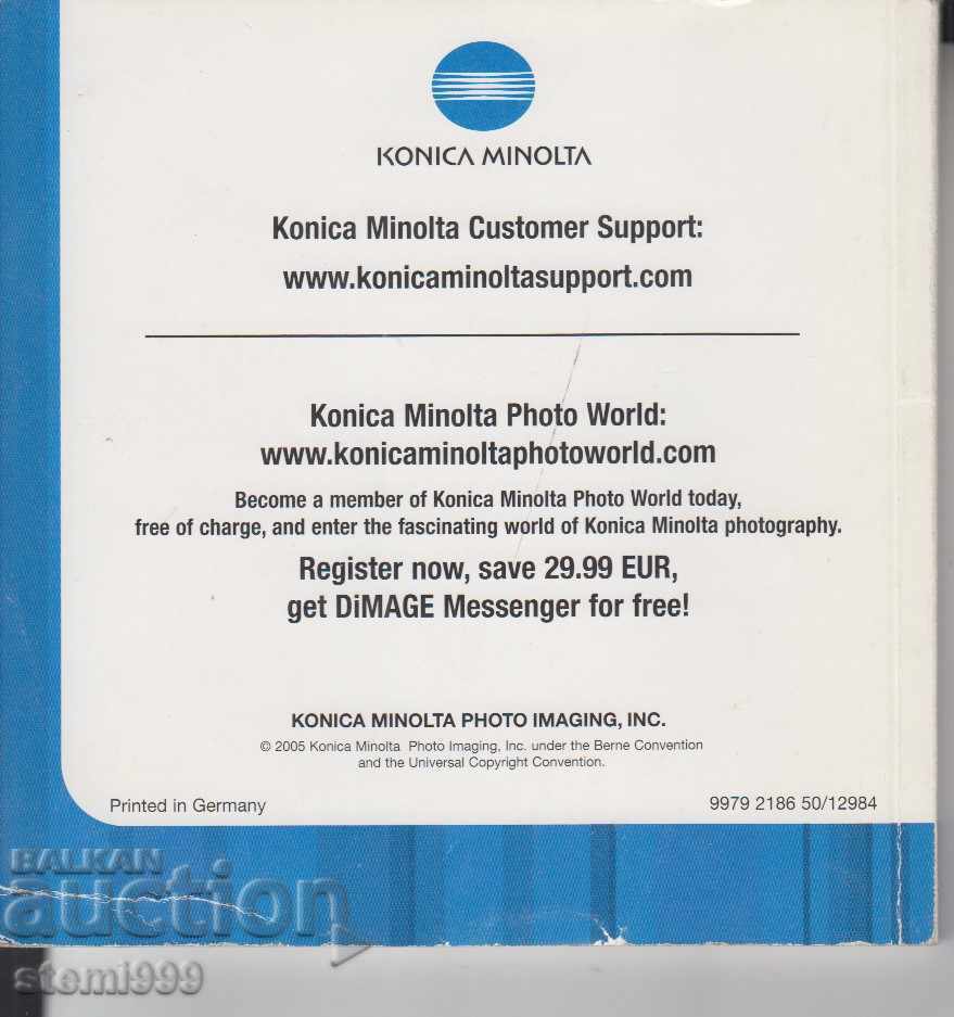 Konica Minolta - Camera Instructions for use - 5 Konica Minolta - Camera Instructions for use - 5