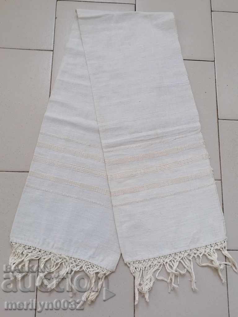 Old woolen cloth with lace, knitting, embroidery with embroidery