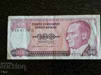 Bancnota - Turcia - 100 de lire sterline 1970.