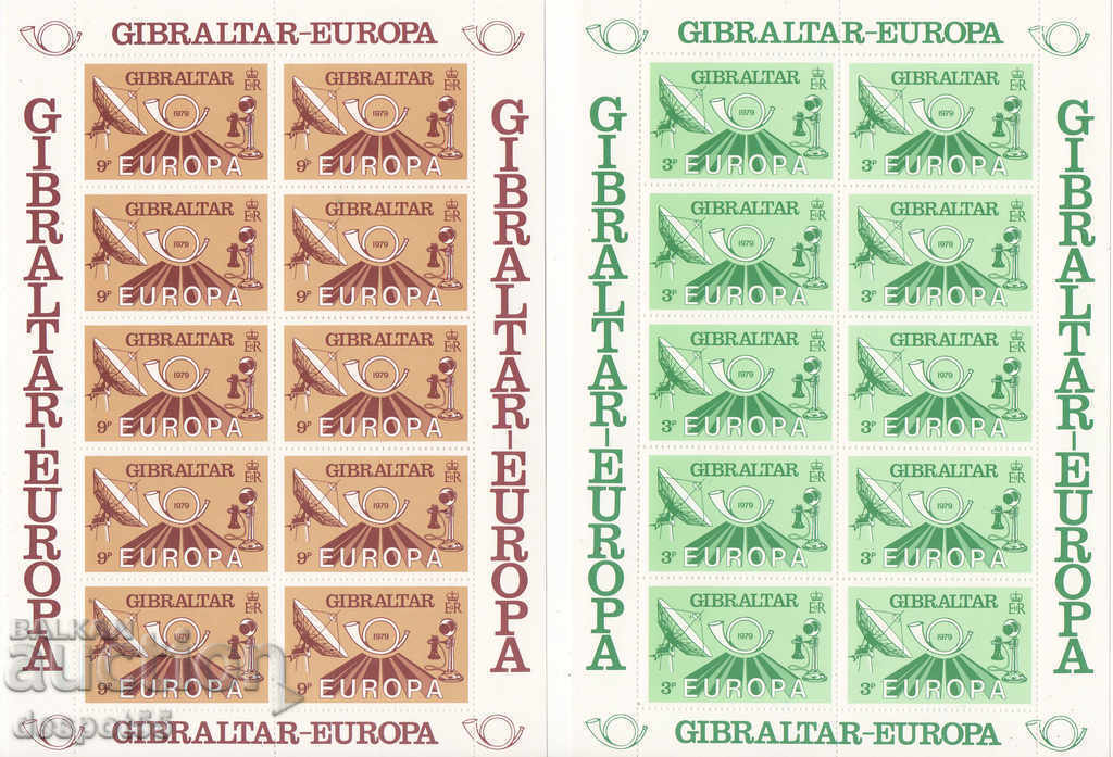 1979. Gibraltar. Europa - Poștă și telecomunicații. Lista de blocati.