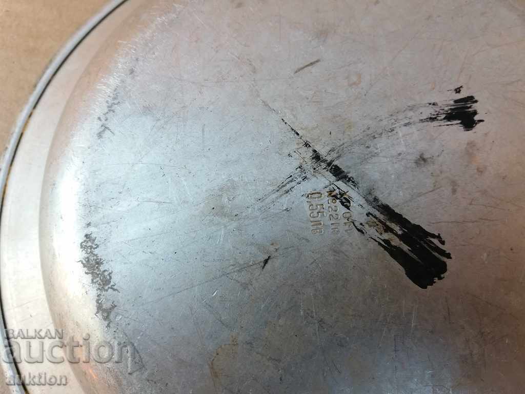 SET OF 4 ALUMINUM MILITARY PLATES WITH MARKING - 6 SET OF 4 ALUMINUM MILITARY PLATES WITH MARKING - 6