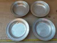 SET OF 4 ALUMINUM MILITARY PLATES WITH MARKING
