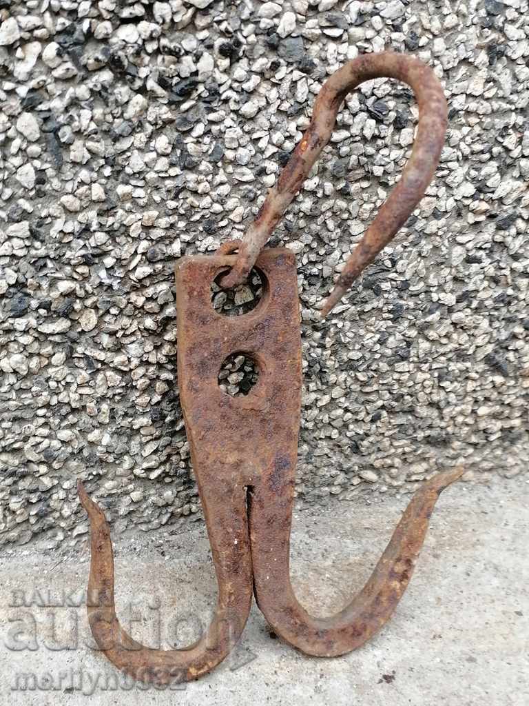 An old forged hook for scraping, a cock, anchor - 6 An old forged hook for scraping, a cock, anchor - 6