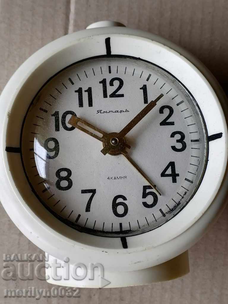 Clock clock, alarm clock, "YANTAR" - USSR - 6 Clock clock, alarm clock, "YANTAR" - USSR - 6