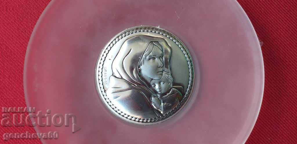 Silver Plaque, Madonna Icon, Certificate - 7 Silver Plaque, Madonna Icon, Certificate - 7