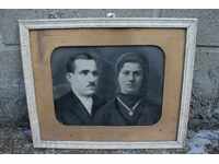 VECHI FOTOGRAFIE MARE PORTRAIT CADRU FAMILIE FOTOGRAFIE