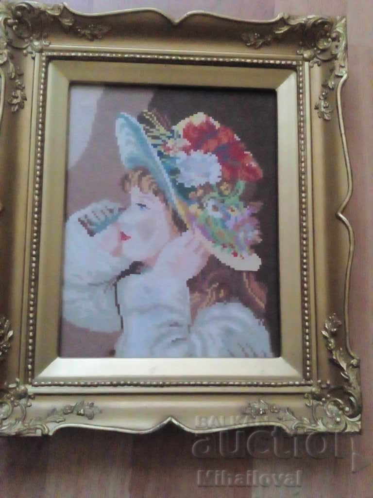 Tapestry "The Girl with the Hat" by Wheeler with price 175.00 BGN | € 89.48 Tapestry "The Girl with the Hat" by Wheeler with price 175.00 BGN | € 89.48