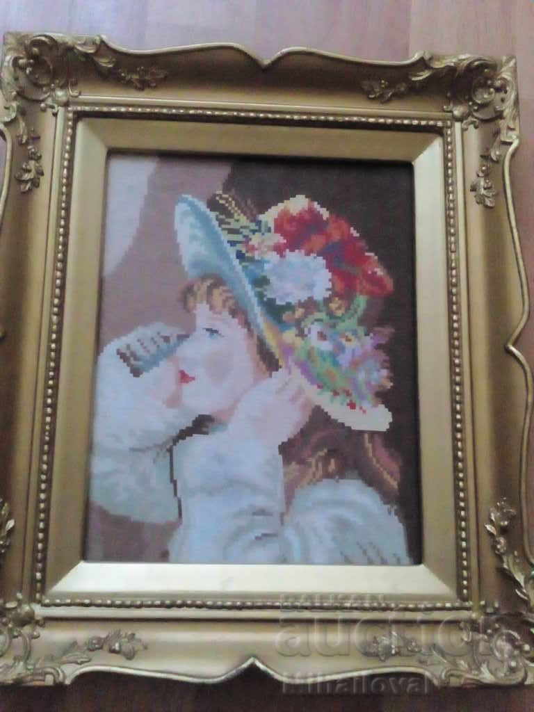 Auction Tapestry "The Girl with the Hat" by Wheeler Auction Tapestry "The Girl with the Hat" by Wheeler