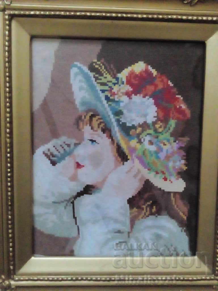 Tapestry "The Girl with the Hat" by Wheeler - 7 Tapestry "The Girl with the Hat" by Wheeler - 7