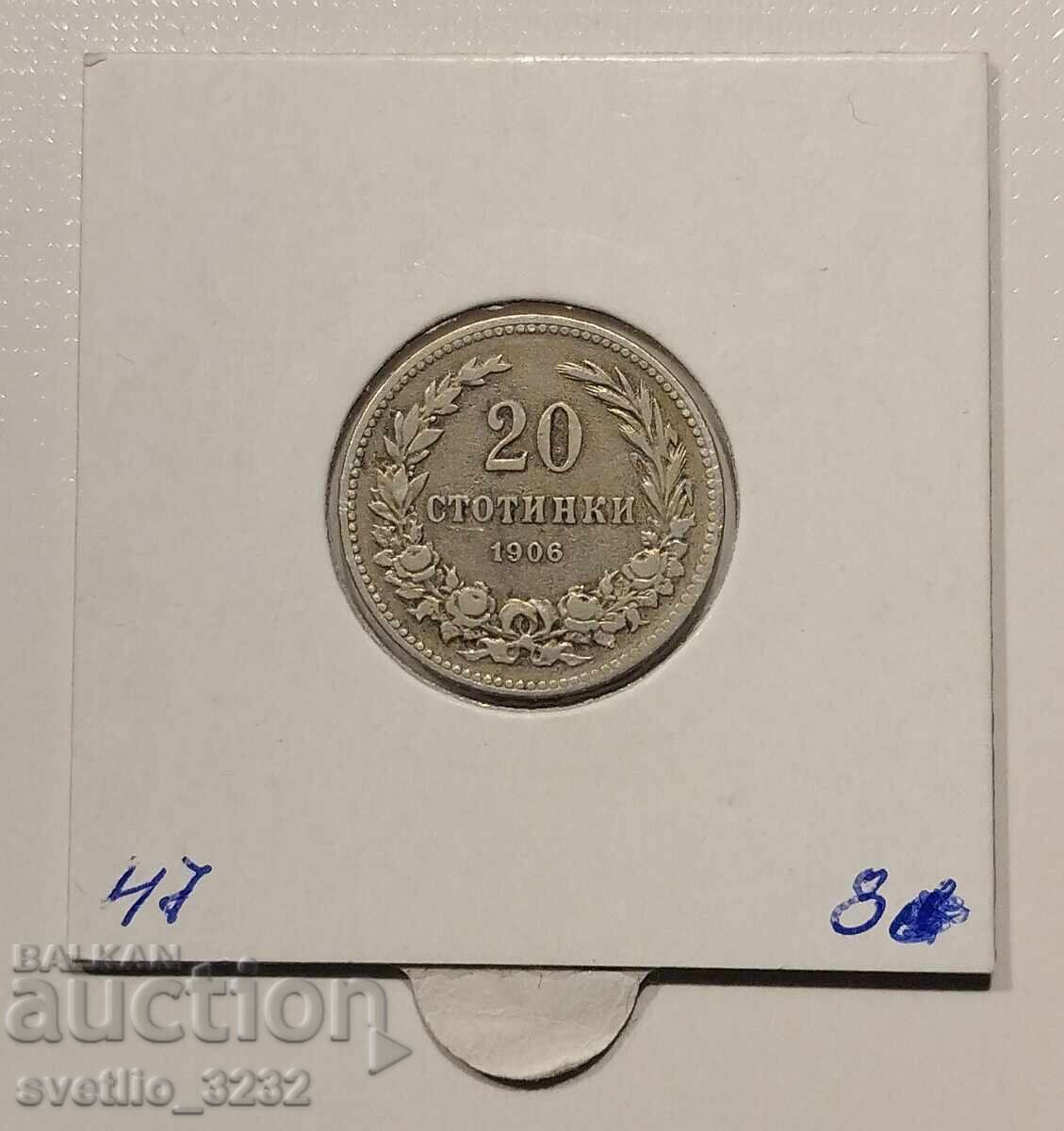 20 de cenți 1906