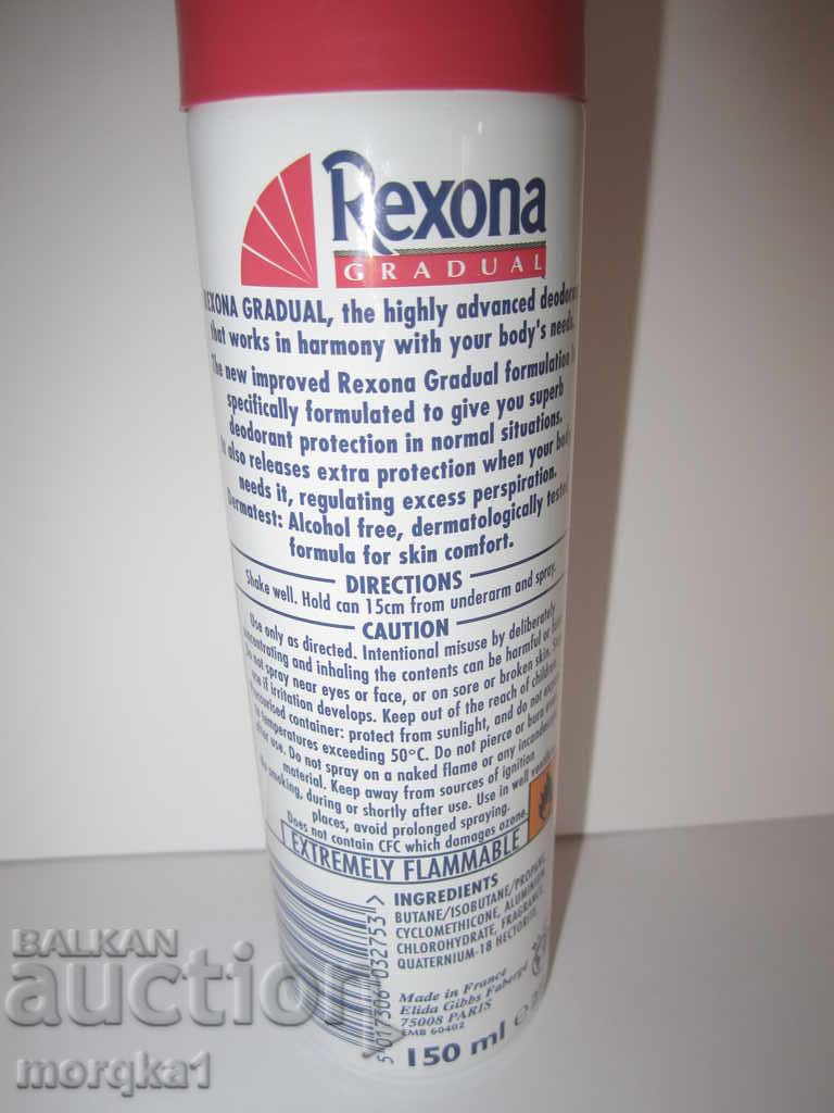 Auction Deodorant, fragrance, Rexona Gradual early 90's Auction Deodorant, fragrance, Rexona Gradual early 90's