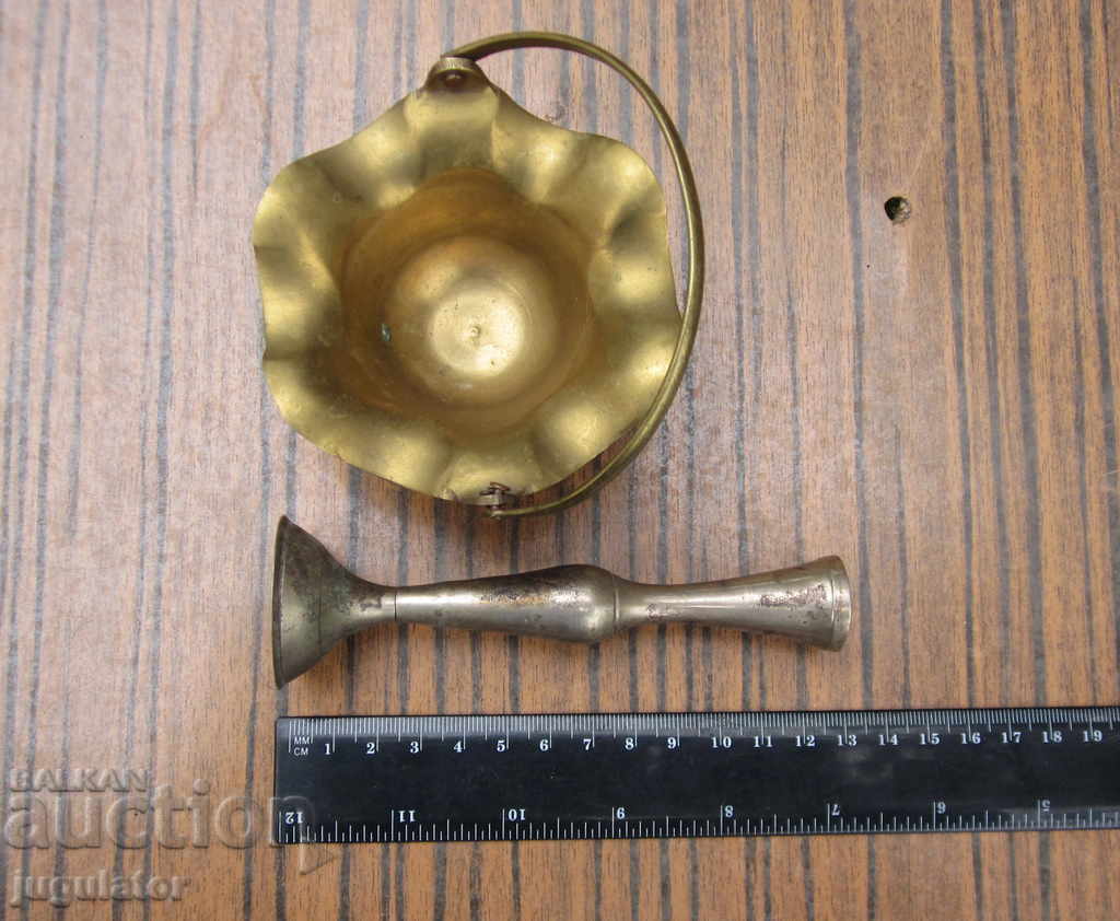 Delivery of lot of old bronze interior items chocolates and candlestick Delivery of lot of old bronze interior items chocolates and candlestick