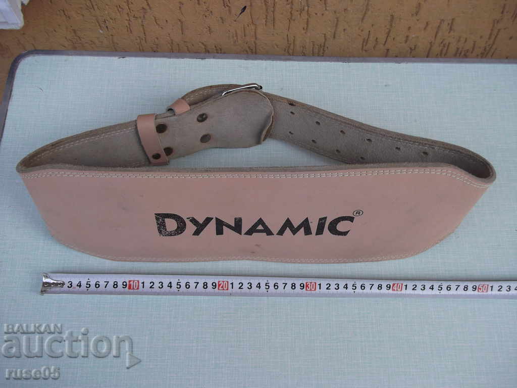 "DYNAMIC" genuine leather belt for lifting weights - 1