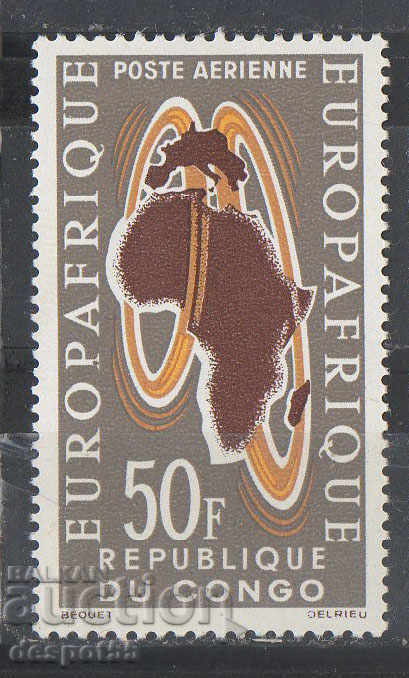 1963. Rep. Congo Europa - Africa. Cooperare.
