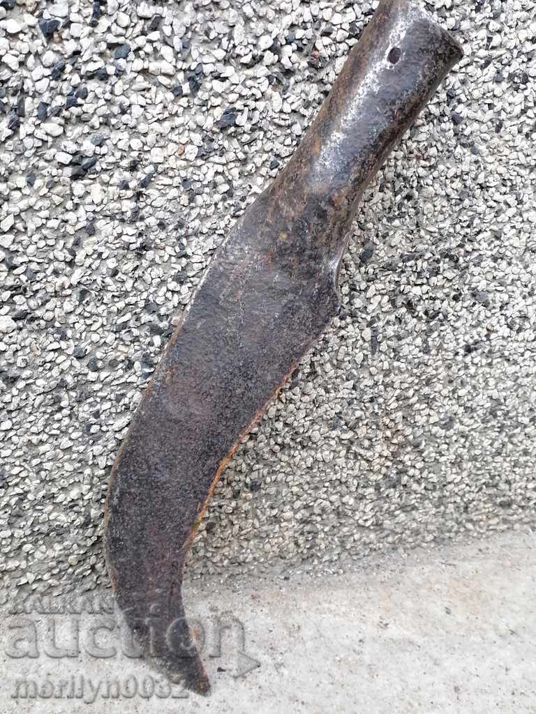 Auction  Old hand forged kosher wrought iron chopper