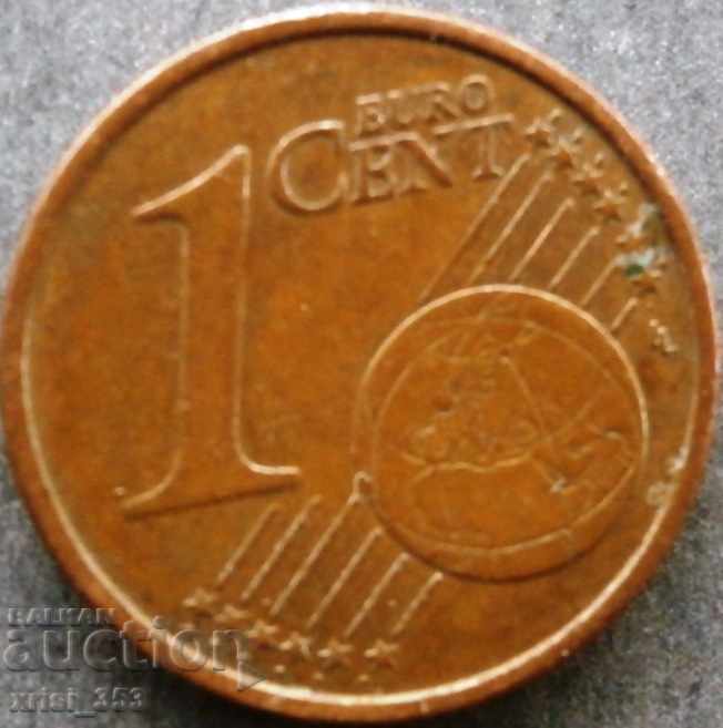 1 Eurocent 2002 Italia