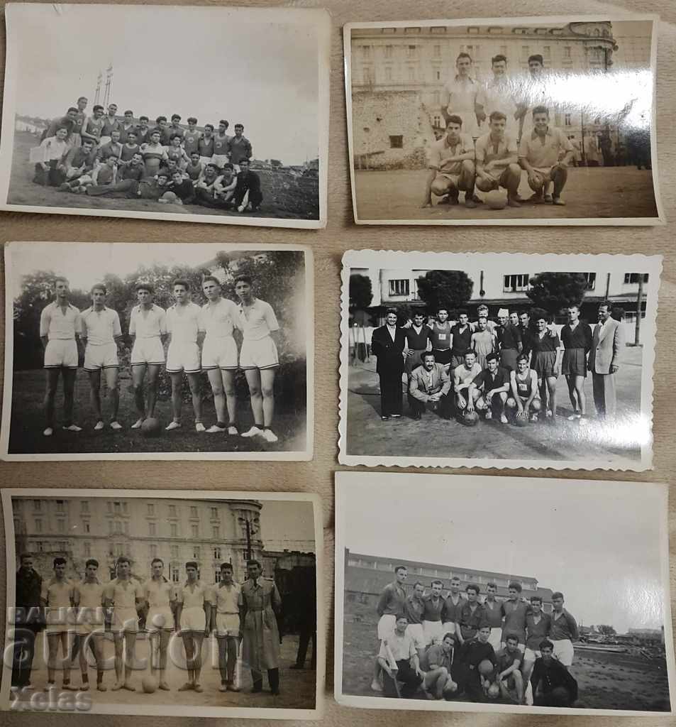 Стара снимка 6 броя футбол, различни отбори