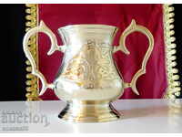 Bronze vase, amphora, baroque, stamp