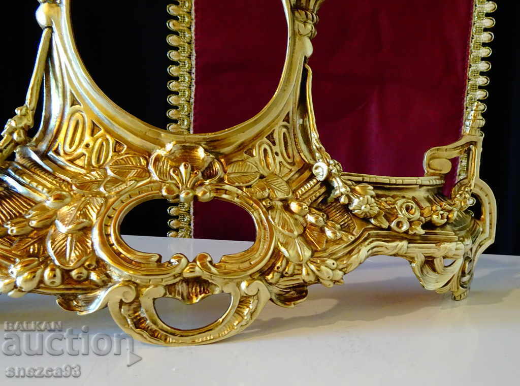 Auction Baroque bronze frame for mirror, clock, furniture, fireplace. Auction Baroque bronze frame for mirror, clock, furniture, fireplace.