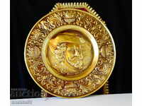 Brass panel Rubens, 37 cm, Baroque