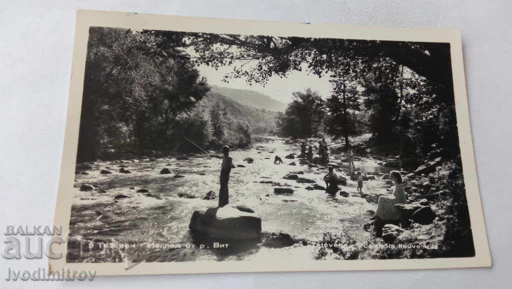 Carte poștală Teteven Vedere din râul Vit 1964
