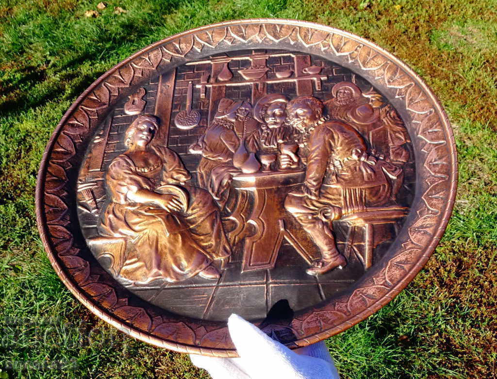 Delivery of Relief copper painting, copper panel 40 cm.