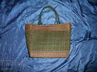 old woven shopping bag