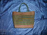 old woven shopping bag