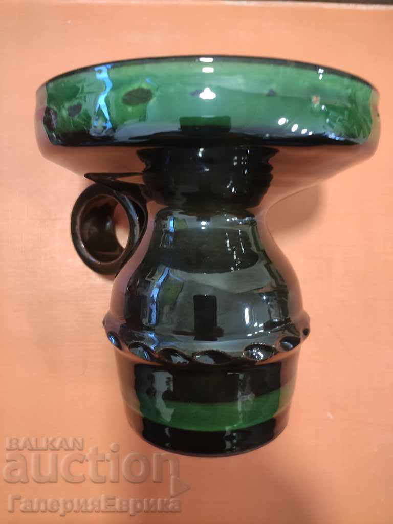 Κεραμικό λούστρο κεριών. Ύψος: 15 cm. Βαθμολόγηση με τιμή 24.00 BGN | € 12.27 Κεραμικό λούστρο κεριών. Ύψος: 15 cm. Βαθμολόγηση με τιμή 24.00 BGN | € 12.27