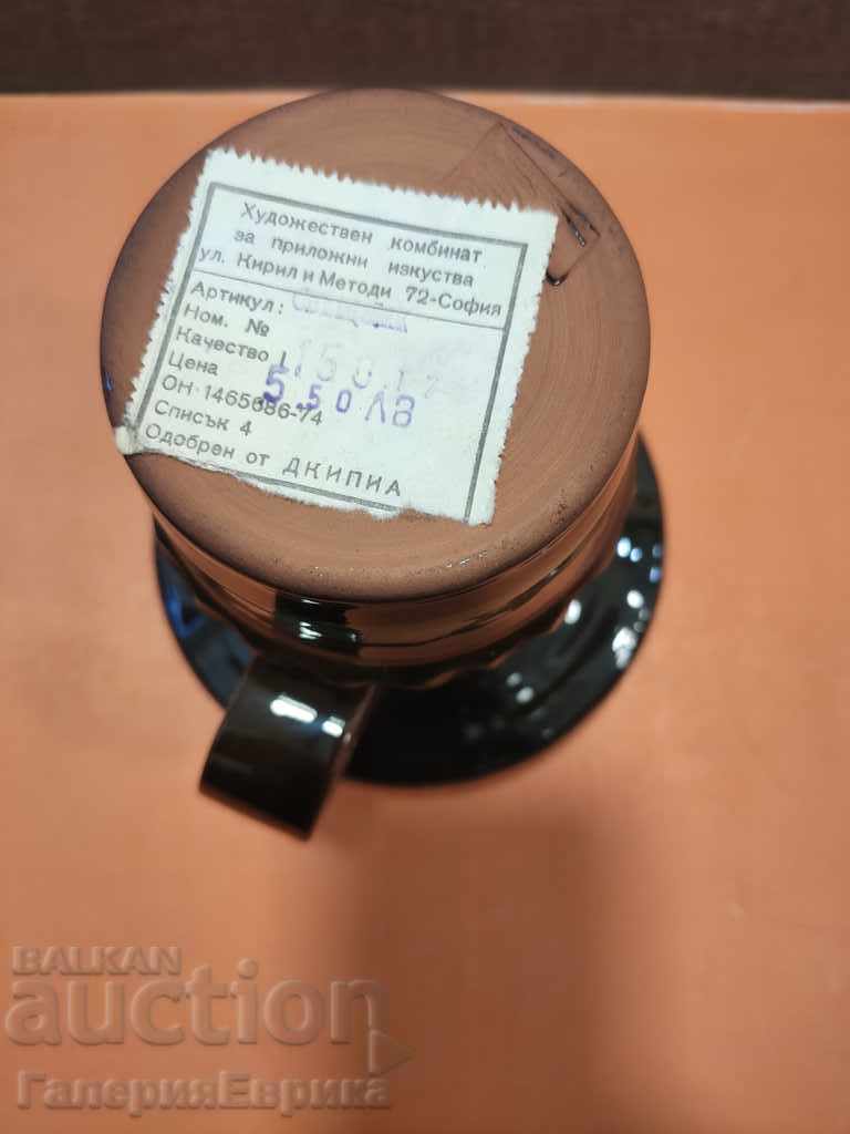 Δημοπρασία Κεραμικό λούστρο κεριών. Ύψος: 15 cm. Βαθμολόγηση Δημοπρασία Κεραμικό λούστρο κεριών. Ύψος: 15 cm. Βαθμολόγηση