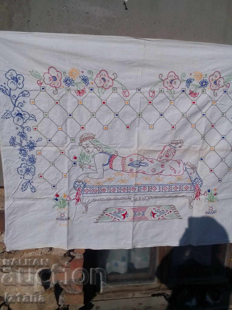 Auction An old embroidered hacker, wall cover Auction An old embroidered hacker, wall cover